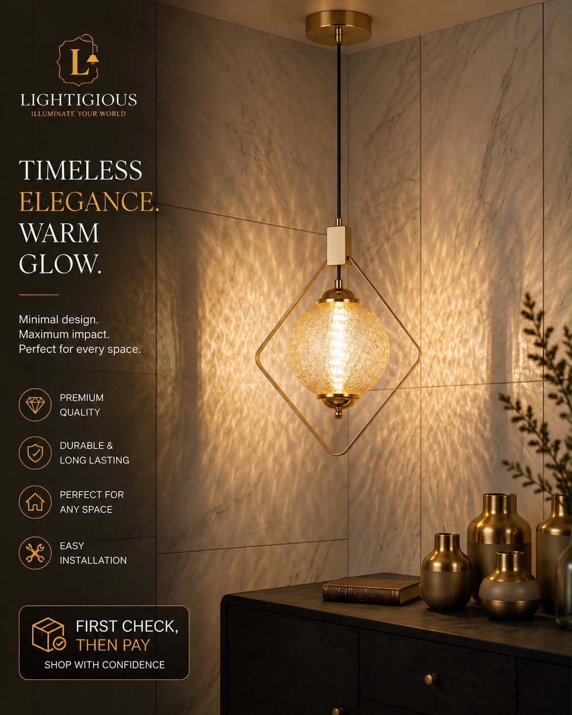 Lightigious™ -  Celestial Geo-Sphere Hanging Light