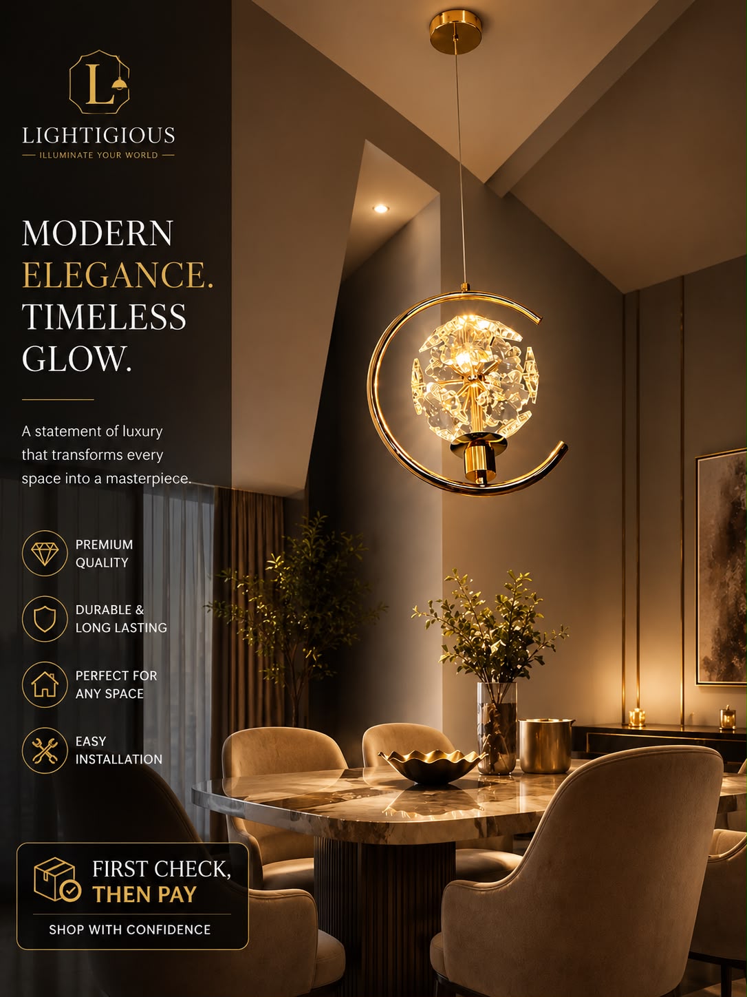 Lightigious™ - Celeste Crystal Pendant