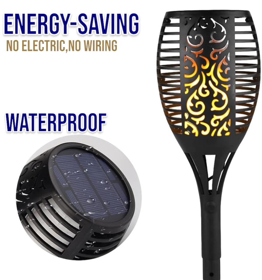 Lightigious™ - Solar Flame Flickering Torch Lamp – Waterproof LED Garden Lights