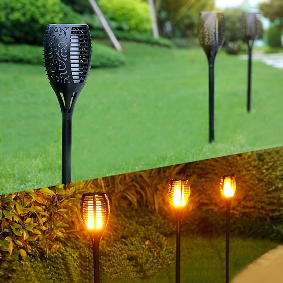 Lightigious™ - Solar Flame Flickering Torch Lamp – Waterproof LED Garden Lights