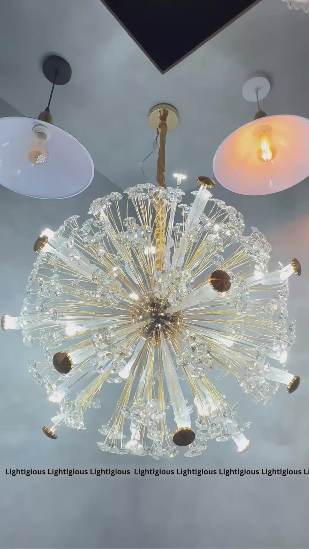 Lightigious™ - Modern LED Crystal Chandelier (Golden, Glamorous Design, Warm White)